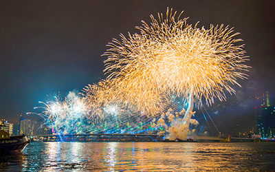 Diner vuurwerk Sailtocht