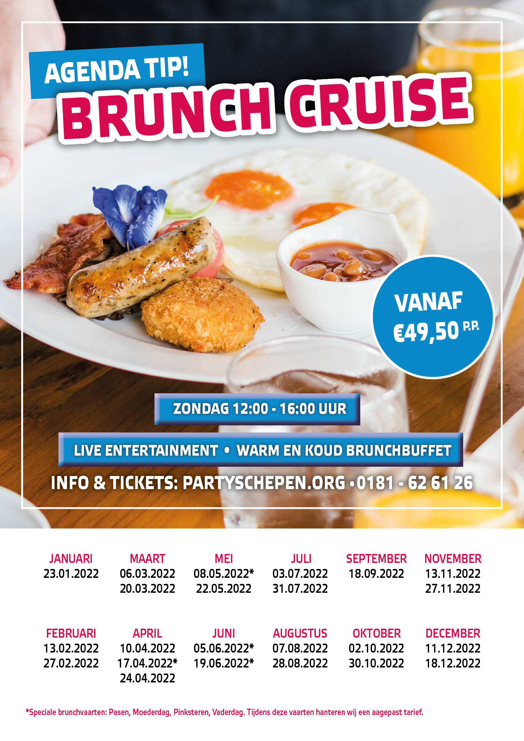 Brunch cruise rederij fortuna